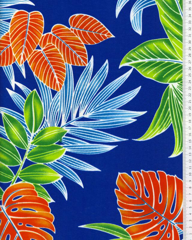 Polynesian fabric MONA MONA Blue - Tissushop